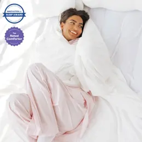 Mellow Sleep | CloudCool Cooling Blanket - Lightweight Breathable with Dual-Sided Silk Smooth & Cloud Soft Knit for Instant Cool Relief