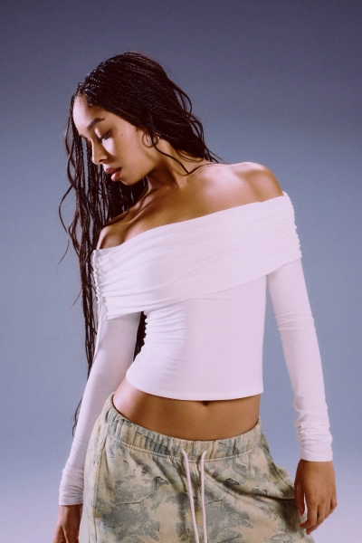 SexyCozy Off Shoulder Long Sleeve Top