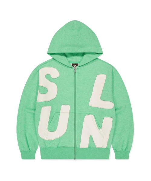 Capital Brushed Zip Up Hoodie Heather Green