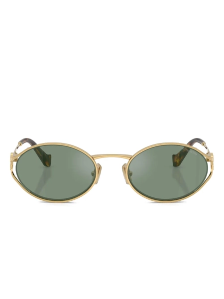 Miu Miu Eyewear round-frame Sunglasses | Gold | FARFETCH