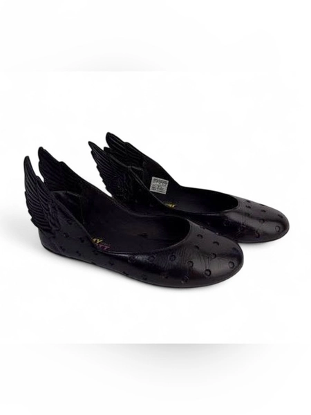jeremy scott x adidas black wing flats 🖤🪽