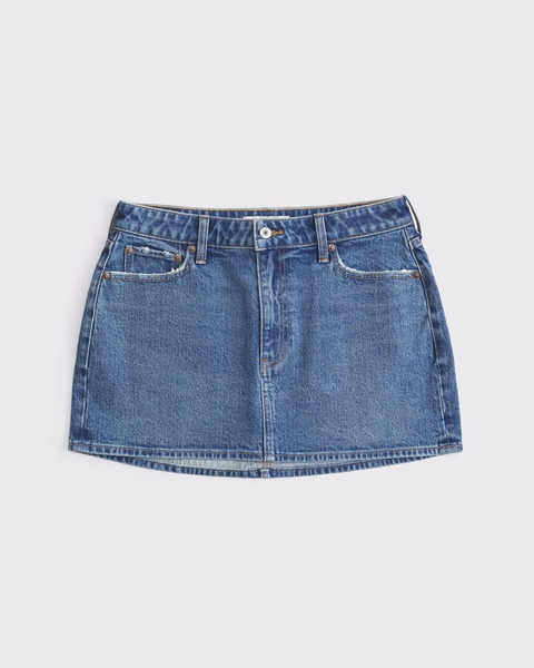 Curve Love Mid Rise Denim Mini Skirt