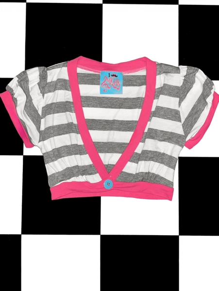 SWEET LORD O'MIGHTY! BUBBLE TOP IN WHITE STRIPES