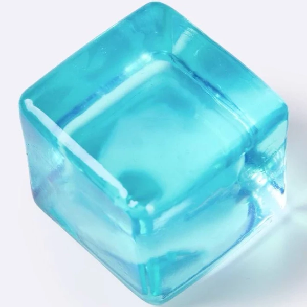 Tabasquishy Crystal Blue Ice Cube Squishy — Slow-Rise Taba Toy