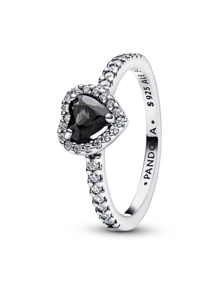 Elevated Black Heart Ring