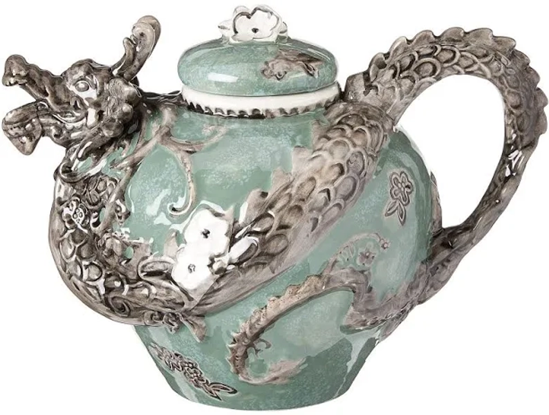 Blue Sky Ceramic Dragon Teapot