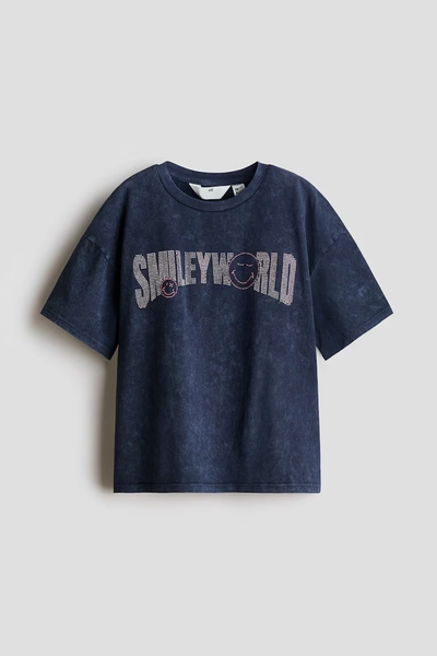 Printed T-Shirt - Dark blue/SmileyWorld®