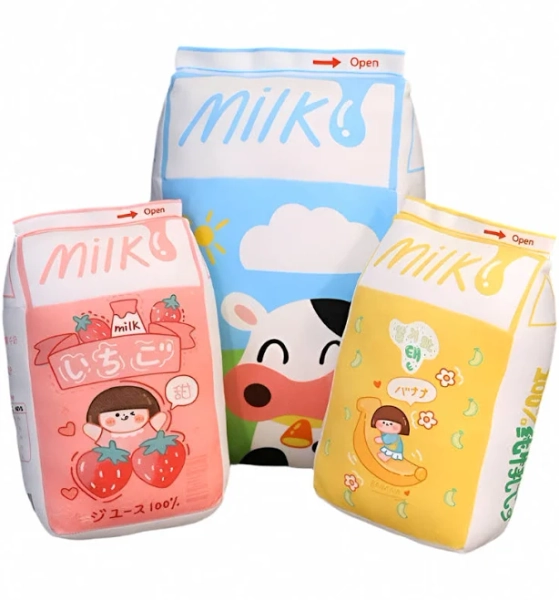 Kawaii Milk Plush Toys