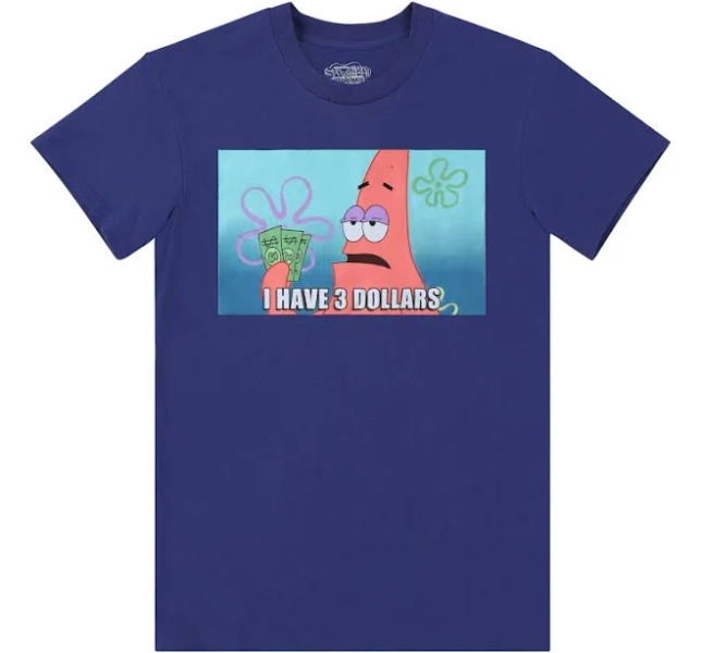 Spongebob SquarePants Patrick Dollar Meme Graphic Tee