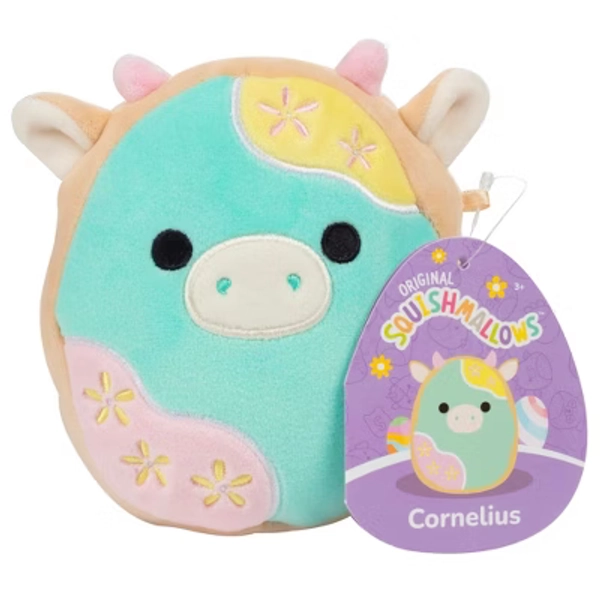 Squishmallows 5" Cornelius the Cookie Cow w Blue Icing and Flowers 2025 Plush - Collectible Soft & Squishy Stuffed Animal- Gift for Kids, Girls & Boys