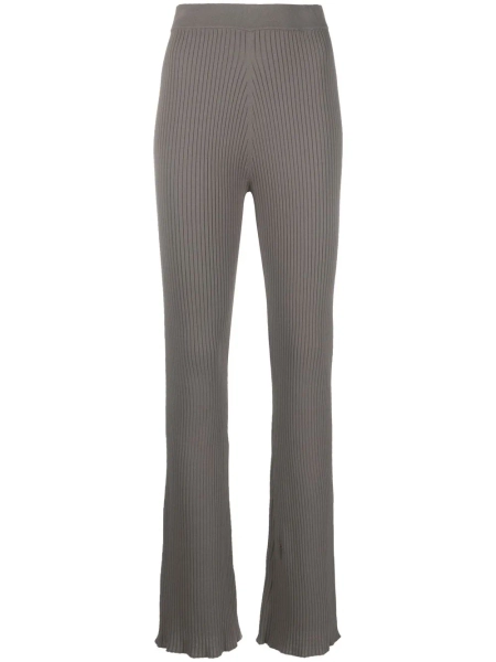Nanushka pantalon nervuré à coupe évasée | S