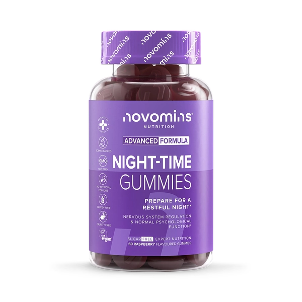 Novomins Night-Time Raspberry Flavoured 60 Gummies