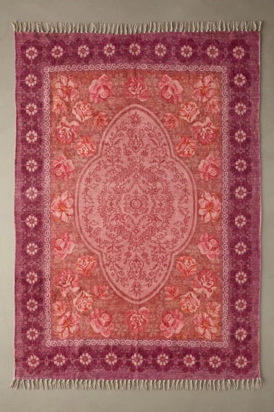 Minerva Floral Digital Printed Chenille Rug