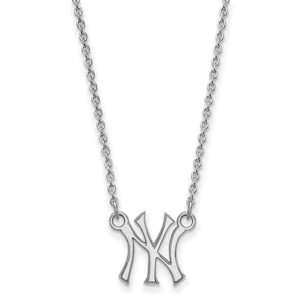 Women's New York Yankees Small Logo Sterling Silver Pendant Necklace