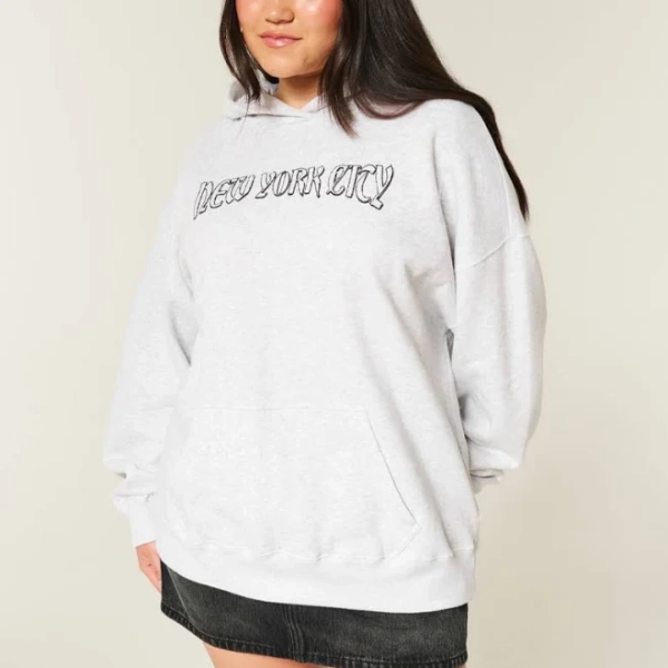 Women's Oversized New York City Graphic Hoodie