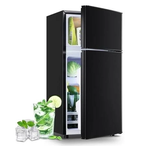 Demuller 2.4 Cu.ft Mini Refrigerator with Freezer Dorm Fridge for Personal Removable Shelves