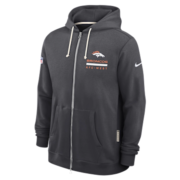 Denver Broncos Utility Player Sideline Men's Nike Dri-FIT NFL Full-Zip Hoodie