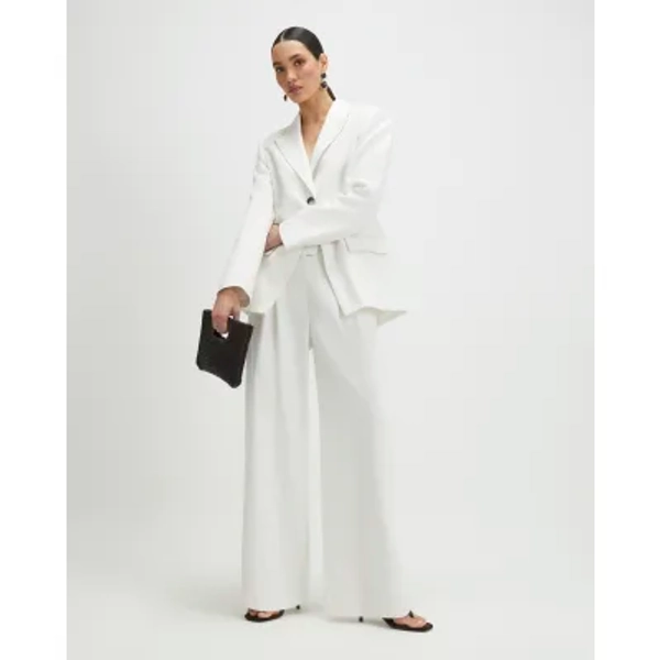 White Wide Leg Trousers