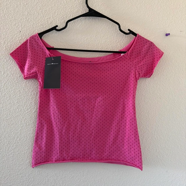 Brandy melville Bonnie fuchsia pink polka dots too