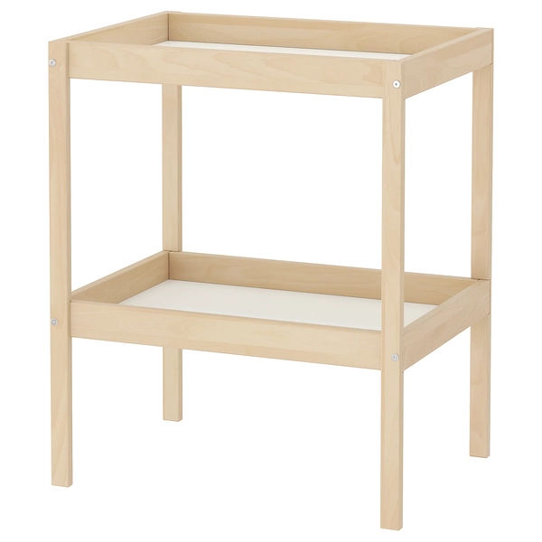 SNIGLAR Table à langer, hêtre, blanc, 72x53 cm  - IKEA