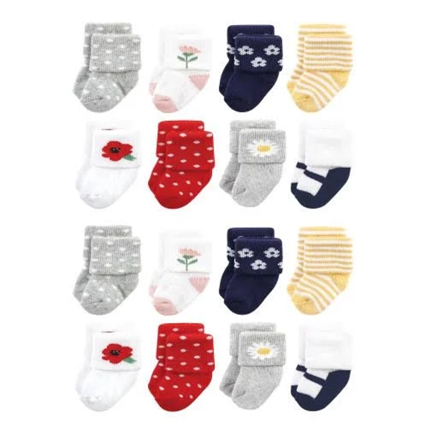 Hudson Baby Boys Cotton Rich Terry Socks (16-Pack)