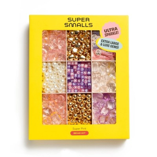 Super Smalls Pink Bead Kit: Craft Activity Set with Shapes & Colors