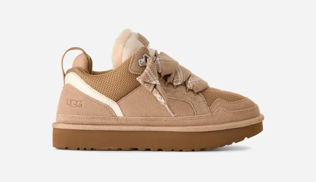 UGG® Women's Lowmel Canvas/Suede/Recycled Materials Shoes in Sand, Size 7