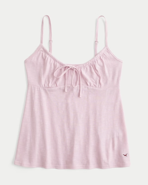 Tie Front Babydoll Tank