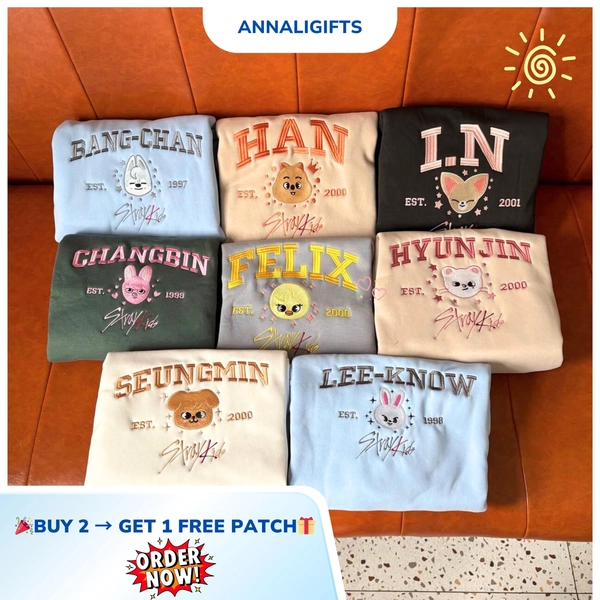 Custom Kpop Idol Embroidered Sweatshirt, Fan Art Hoodie ESN2610.C