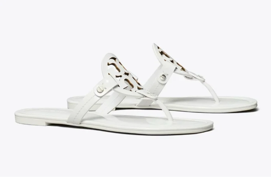 Miller Patent Sandal in white