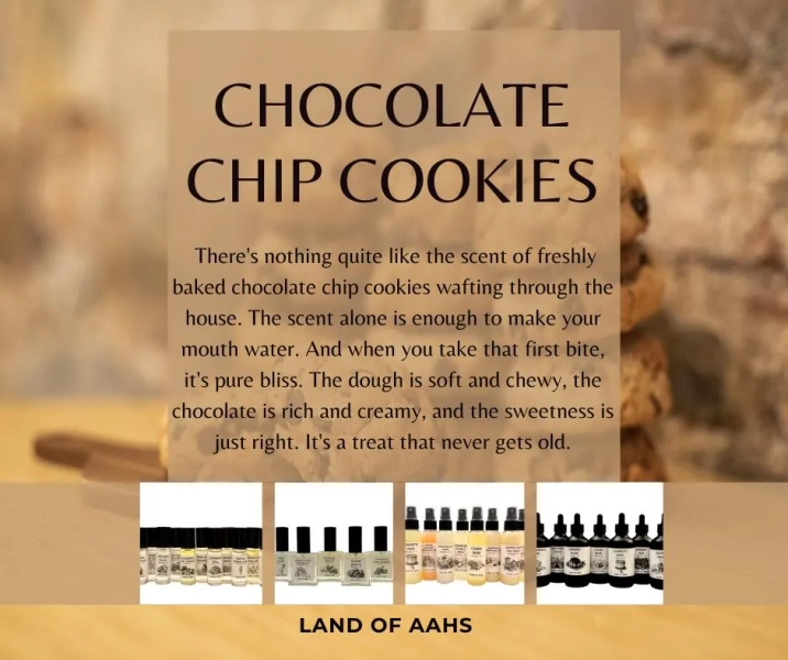 CHOCOLATE CHIP COOKIES - Perfume Oil, Body Spray, Body Oil, Fragrance, Rich Warm Dough Butter Fresh Baked Dessert Bakery Scent