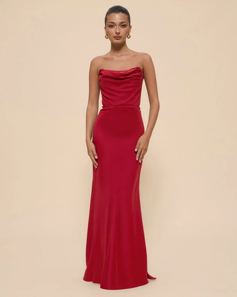 Jada Strapless Corset Maxi Dress