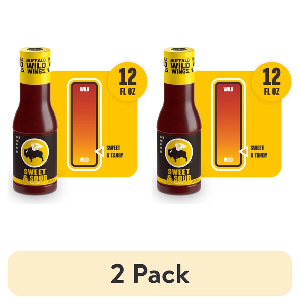 (2 pack) Buffalo Wild Wings Sweet & Sour Sauce, 12 fl. oz.