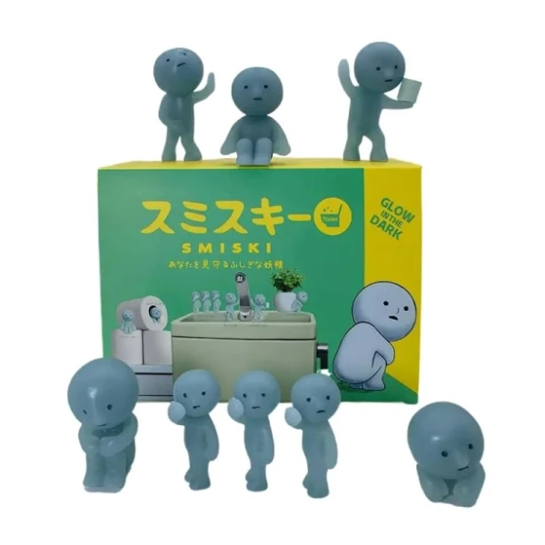 2025 New SMISKI Blind Box Toilet Series Noctilucent Blue Doll Mystery Box Action Figures Decoration