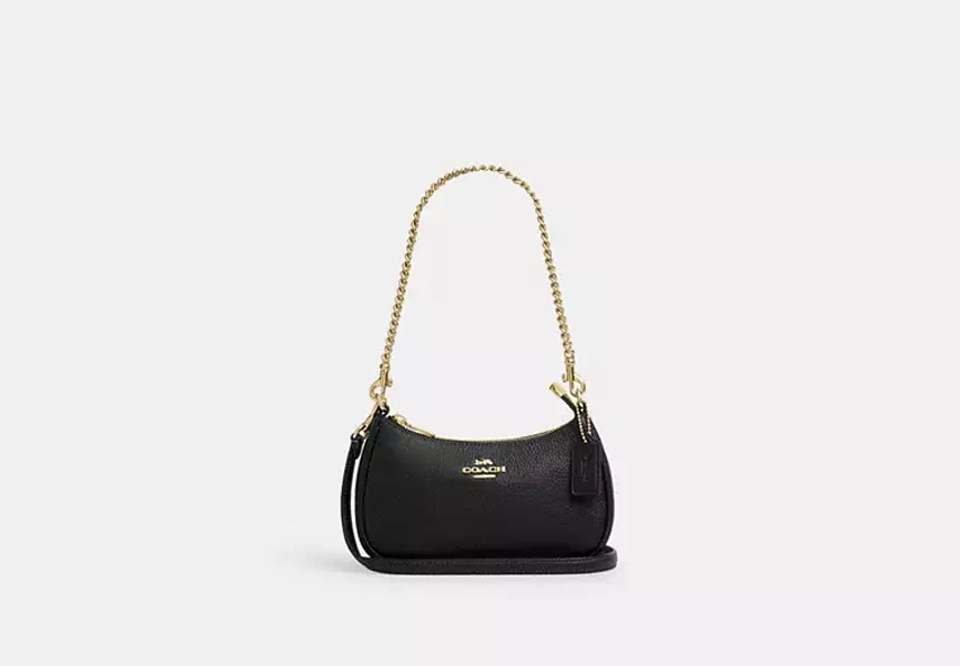 Gold/Black Teri Mini Crossbody Bag