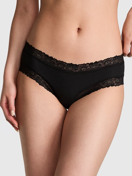 PINK Wink™ Lace-Trim Cheeky Panty