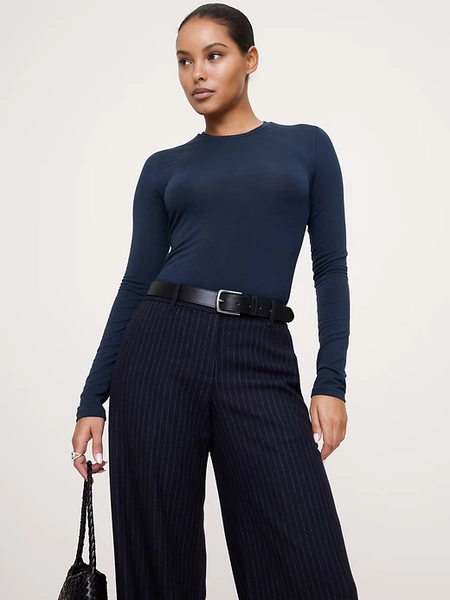 BANANA REPUBLIC Luxe Wool-Blend Crew-Neck T-Shirt