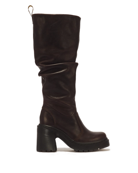 KASEY LEATHER KNEE HIGH HEELED BOOTS — 3