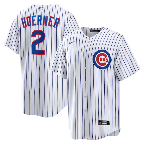 Men's Chicago Cubs Nico Hoerner Nike White Replica Player Jersey