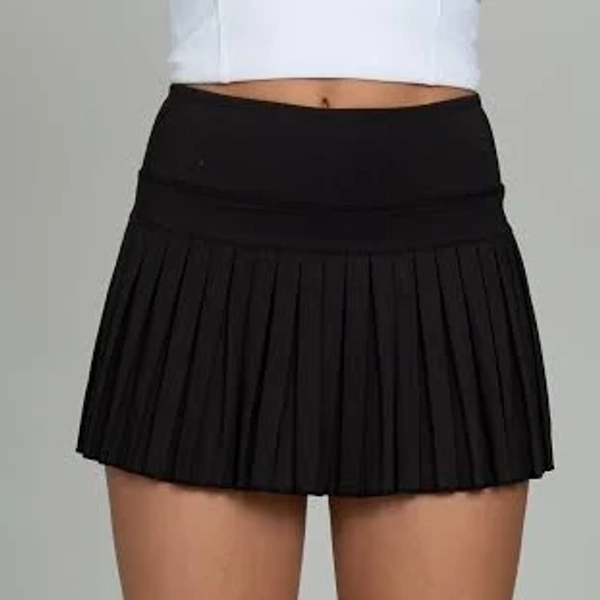 Women's Black Pleated Tennis Skirt