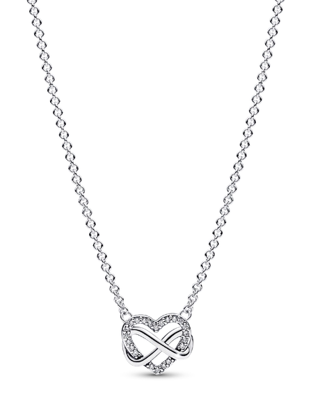 Sparkling Infinity Heart Collier Necklace