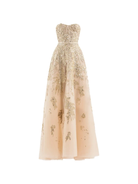 Saiid Kobeisy robe-bustier longue à ornements en cristal | 36