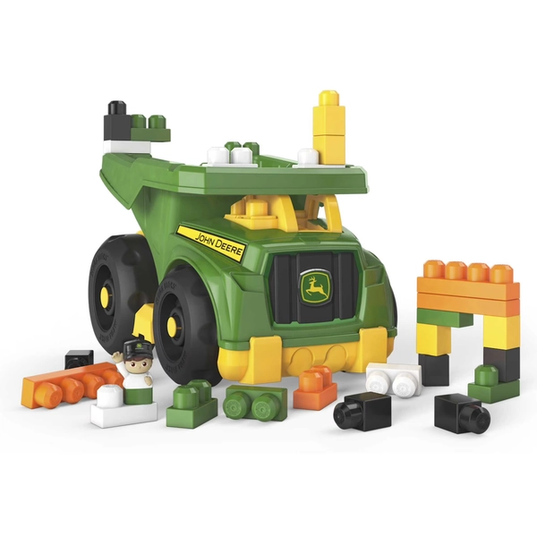 MEGA BLOKS Fisher-Price Building Toy Blocks John Deere Dump Truck (25 Pieces) For Toddler - Walmart.com