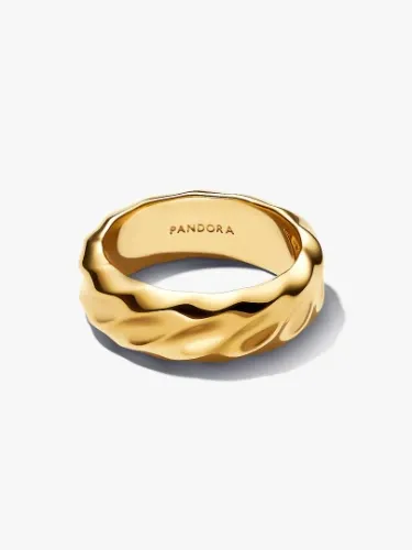 Rippled Wide Band Ring