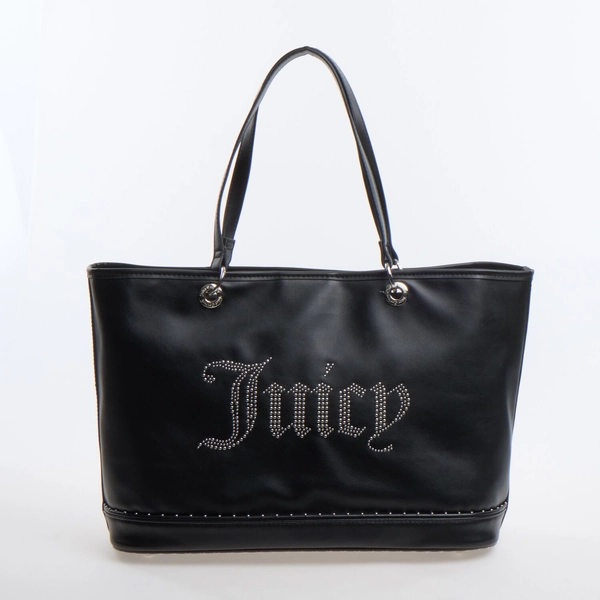 Black Kimberly Studded Logo Shopper Bag