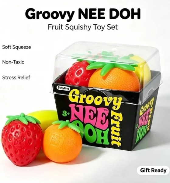 NeeDoh Groovy Fruit Sensory Stress Ball
