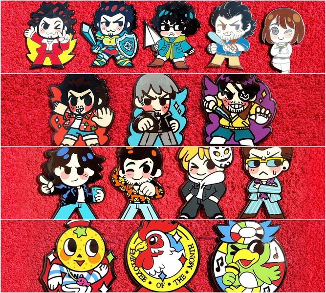 yakuza enamel pins set II