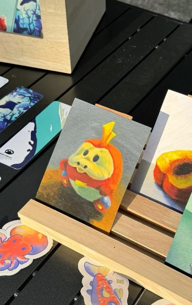 Fuecoco Oil Painting Postcard
