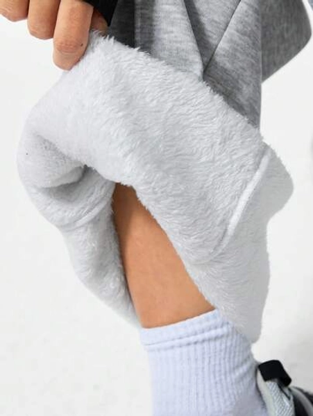 Coolane Women's Solid Color Casual Sport Daily Leisure With Fleece Pocket  Drawstring Straight-Leg Casual Loose Comfortable Athletic Baggy Sweatpants For Fall And Winter