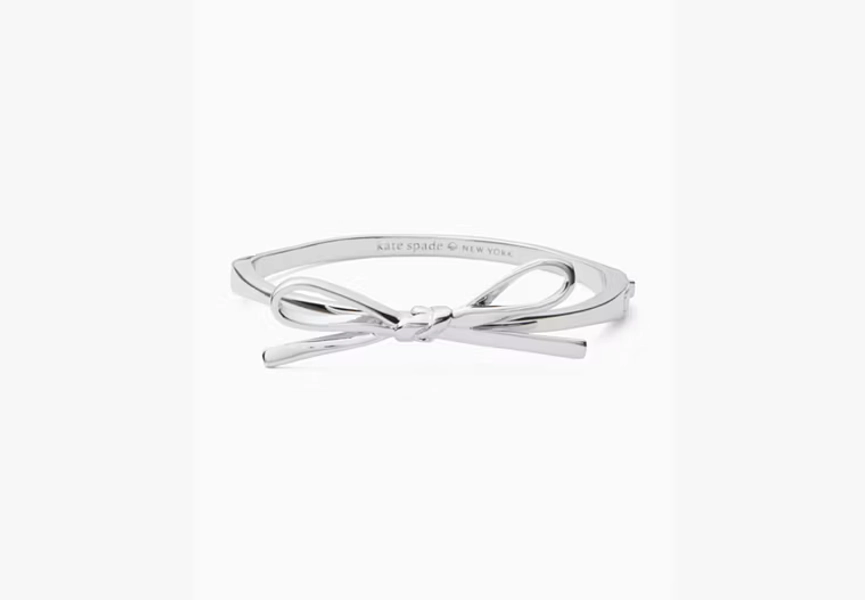 Silver Skinny Mini Bow Bangle